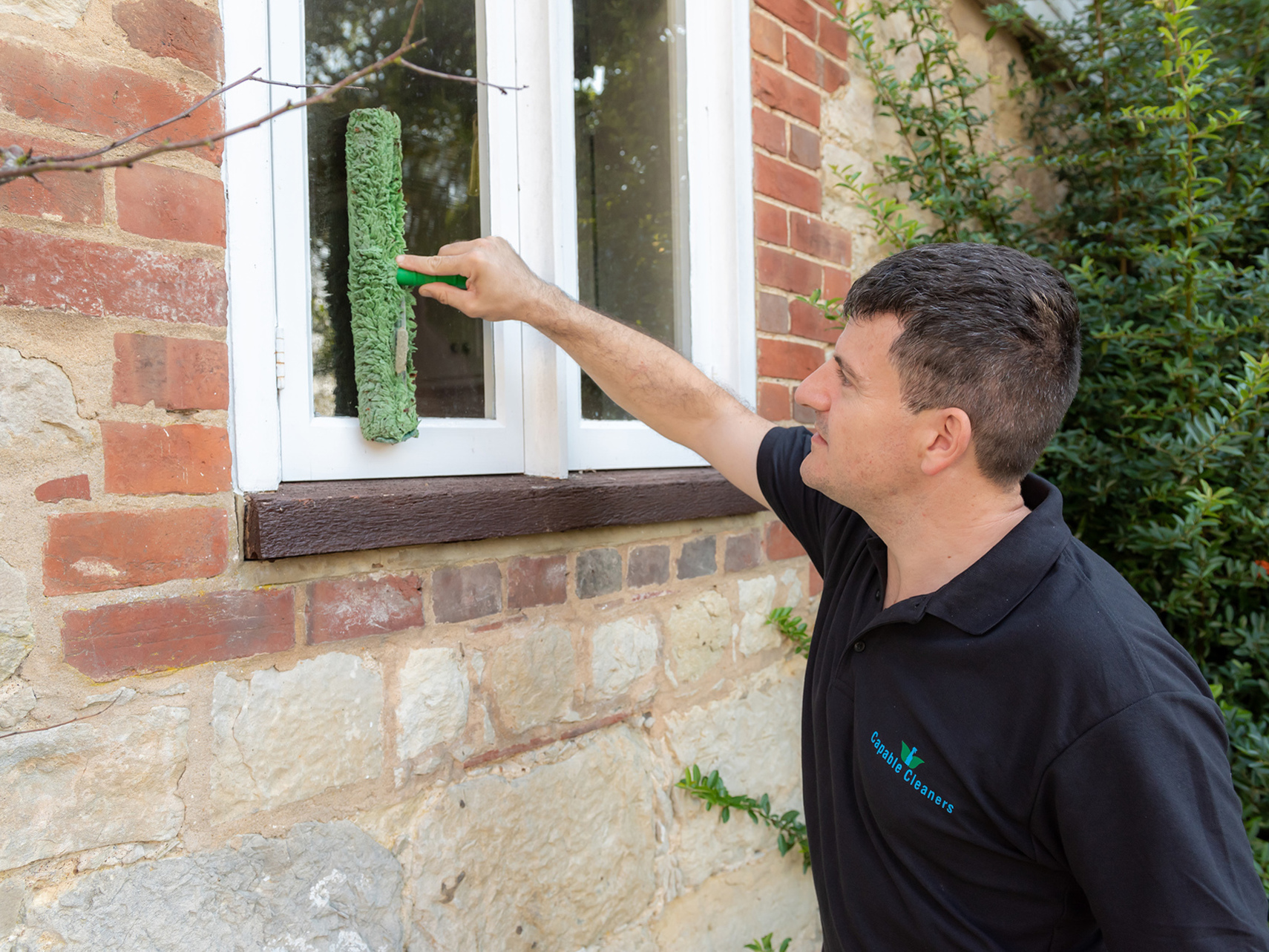 Traditional window cleaning in Enysford